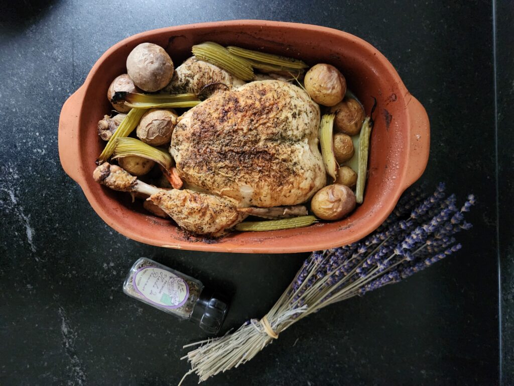 Roasted chicken and veggies with Herbes de Provence